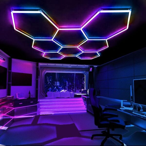 LED HEXAGONAL 220V EN SUS DOS MODELOS RGB/FRIA    $ 139.900